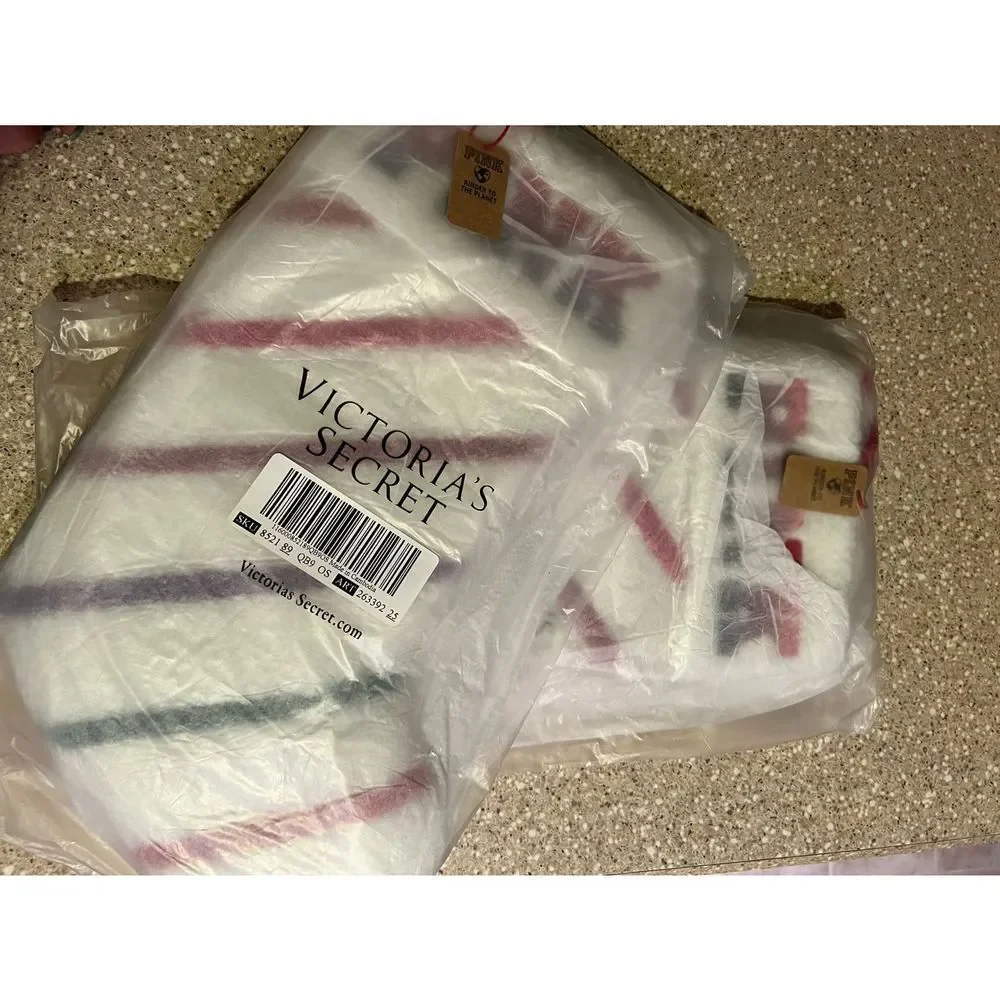 2022 ~ Victoria Secret ~ Pink ~ Recycled Sherpa Stocking ~ Limited Edition ~ NEW